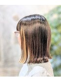 切りっぱなし 外ハネ ボブ
