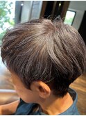 白髪ベースのファッションカラー