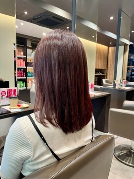 アイフィールアヴェダ 船堀店(i feel AVEDA) 【中村】白髪染めOK！ピンクHair+ナチュラルストレート