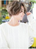 斜めバングメッシュ小顔抜け感ショートボブc6北浦和20代30代40代
