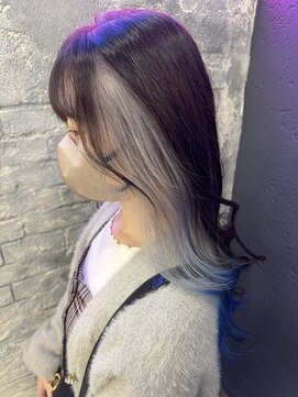 プライズ アイリス 池袋東口店(prize Iris) インナーカラーグラデーションホワイトグレー