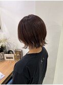 ウェーブミディアムメルティカラー×ブリーチなしボブ韓国北千住