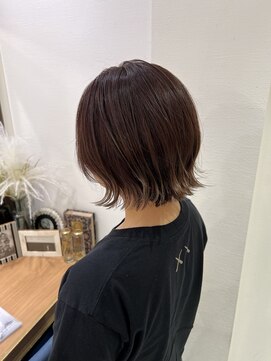ロンドアベニール 北千住(Lond avenir) ウェーブミディアムメルティカラー×ブリーチなしボブ韓国北千住