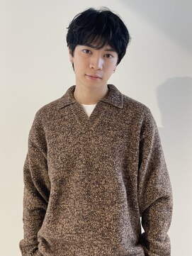 オスマン 御茶ノ水神保町店(Osmann) フェザーパーマグレーブルーカラー刈り上げショートバング