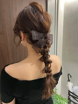 リモ 藤沢(rimo) 編み下ろしローポニーヘアセット/藤沢/美容室/ヘアセット