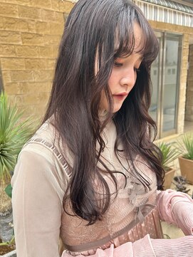 アース 焼津店(HAIR&MAKE EARTH) 韓国風ロングレイヤー×ゆるウェーブ×シースルーバング