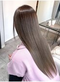 韓国顔まわりレイヤーカット髪質改善透明感カラー20代30代40代