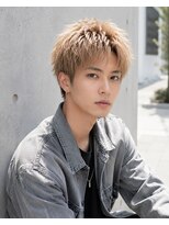 MEN's Baguz MEN'Sカット/ MEN'Sパーマ/ MEN'Sカラー ハイトーンベージュ束感韓国風ニュアンスメンズマッシュ