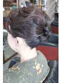 七五三＊ミセスの着物向けシニヨンヘアアレンジ