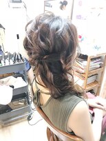 ロカット サロン(Roquat Salon)&nbsp;サイドローポニーアレンジ【ヘアアレンジ　立川南/立川/浴衣】