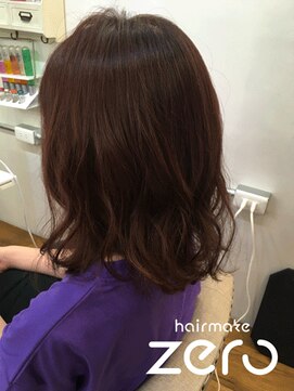 ヘアメイクゼロ 坂戸駅前店(hairmake zero) オージュア　ベリーピンクカラー