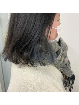 キー(kii) アイスブルー インナーカラー 福岡 天神 今泉 薬院