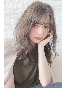 ジーナ 船橋(Zina) 小顔セミウェットウェーブピンクベージュハイライトカラー