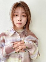 ジェム(GEM) シースルーバング・顔まわりレイヤー・ピンクベージュ