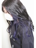 :インナーカラー　:ダークラベンダーアッシュ :アッシュブラック