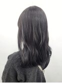グレージュ透明感アッシュふんわりカール大人可愛い