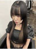 インナーカラー×ミストバング★ミルクティーベージュ