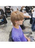 マッシュウルフ×ミルクティーベージュ