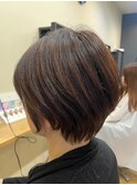［切りっぱなしボブ/エアリーロング/美髪/ピンクブラウン/鎌取］