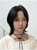 bボブウルフウルフレイヤーウルフカットハッシュカット