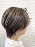 透明感◎脱白髪染めカラー+カット　￥16,500