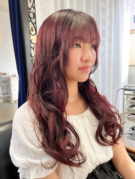 ニフティ(NIFTY) ワインレッド/秋冬カラー/ブリーチなし/熊本/上通り