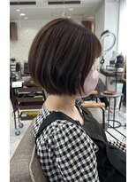ヘアメイクアクト 都賀店&nbsp;顎ラインでスッキリ、丸みが可愛いショートボブ
