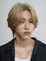 サンクマーケット 渋谷(cinq MARKET) 渋谷メンズブリーチカラーミルクティーベージュセンターパート