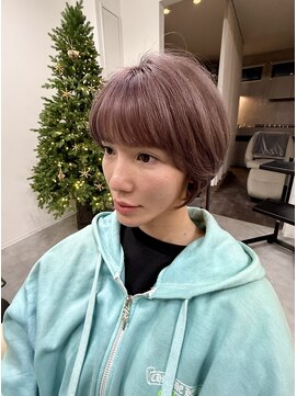 水素ストレートカラーで美髪ショートヘア☆圧倒的技術のショート