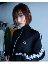 エアー 青山(AIR) ワインレッドカラー/小顔ボブ