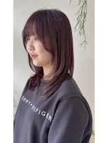 マロウイヴ(mallow eve) 《花屋併設の美容院》レイヤー×パープルカラー