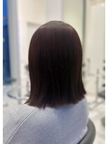 トップスタイル シズオカ(TopStyle SHIZUOKA)&nbsp;切りっぱなしボブ×バイオレットピンク