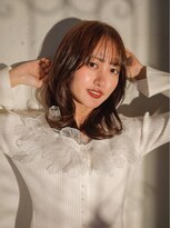 ベレッタ 枚方店(veretta.)&nbsp;アイドル風セミディ/やわふわパーマ/コテ巻き/通勤ヘア/好印象