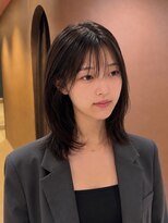 サボ 栄店(sabo) 顔まわりレイヤー × くびれミディ × 透明感暗髪