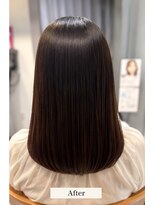 シェルベアー 銀座(ShellBear) 銀座縮毛矯正|ミディアムボブがストレートに