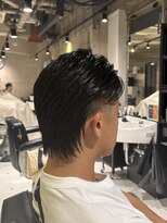 フランクスバーバーザスタンド(Frank’s barber the stand)&nbsp;刈り上げセンターパート/波巻きツイストスパイラル/飯田橋T
