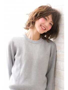 ヘアーアートシフォン 池袋西口店(Hair art chiffon) グラデーションカラーマッシュ前下がりボブワンレンボルドー