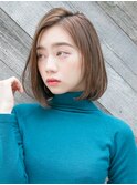 フレンチボブ×ベージュ
