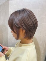 ヘアーラウンジルシェル(HAIR LOUNGE Le ciel) くびれショート×ピンクベージュカラー