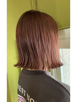 ディスタカマツ(This TAKAMATSU) 【暖色系】★大人気切りっぱなしボブ×ピンクベージュ