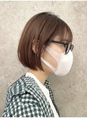 大人可愛いショートボブ イルミナカラーアッシュブラウン30代