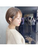 丸みショート/もみれ毛/顔まわり