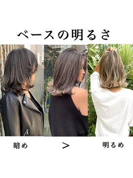 トルネード(TORNADO) 外ハネボブハイライトのベースの明るさ　n5.15