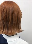 外ハネボブ　ピュアオレンジ　ブリーチ必須　6