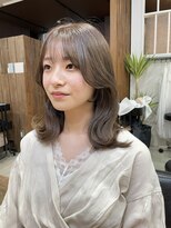 アイドット フクオカ(i.Fukuoka) 大人可愛い韓国こなれミディ顔まわりカット美髪ネビージュ