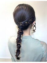 およばれ　結婚式　アレンジ　二次会　パーティーヘアセット