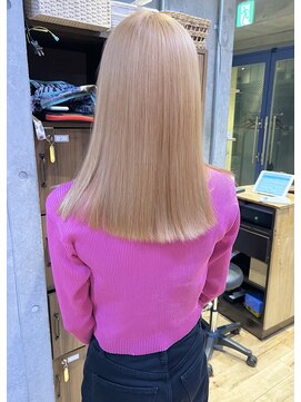 ムク 横浜店(muku) オレンジベージュ　ケアブリーチ　ハイトーンカラー