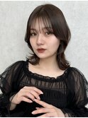 韓国レイヤーカット/くびれ巻き/前髪顔周り/セミディ[門前仲町]
