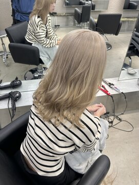 ペレ 栄店(PELE) デザインカラー/レイヤーカット/ウェットヘア/オリーブベージュ