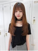 レイヤーロング　髪質改善　縮毛矯正